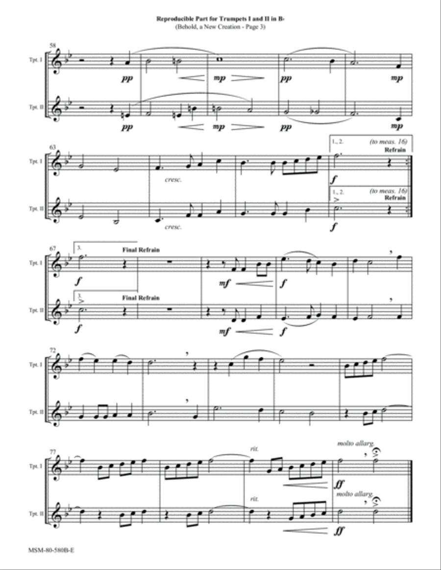 Behold, a New Creation Choir scores gallery preview page 6