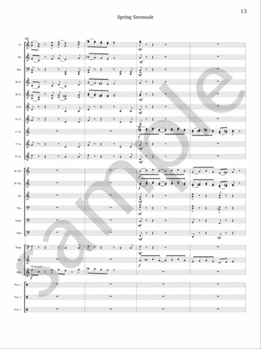 Spring Serenade Concert Band scores gallery preview page 14