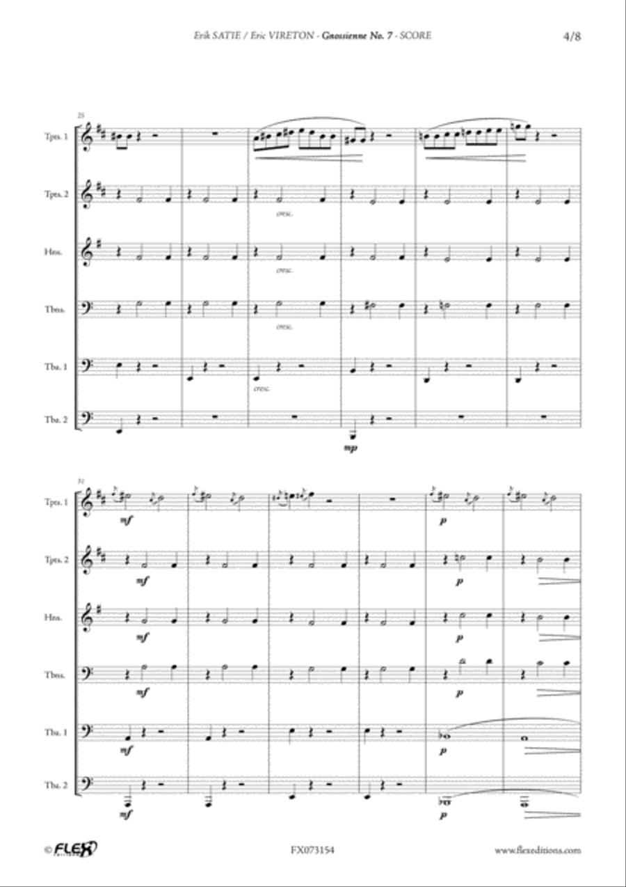 Gnossienne No. 7 Gnossienne No. 7 Horn scores gallery preview page 4
