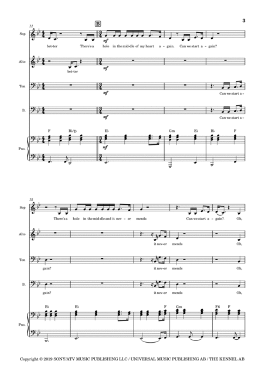 Start Again 4-Part scores gallery preview page 4