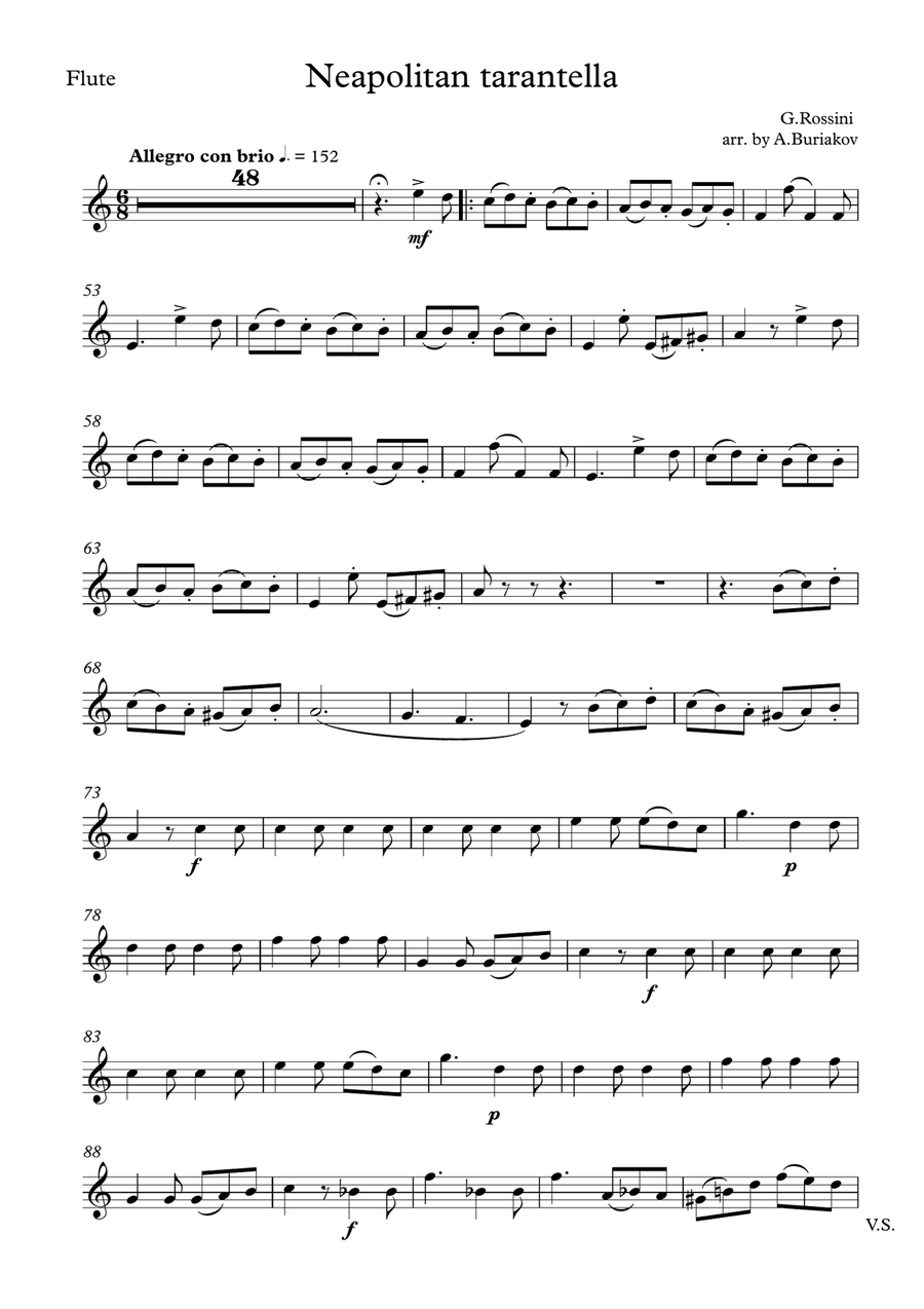 Neapolitan Tarantella (flute) Neapolitan Tarantella (flute) Woodwind Duet scores gallery preview page 2