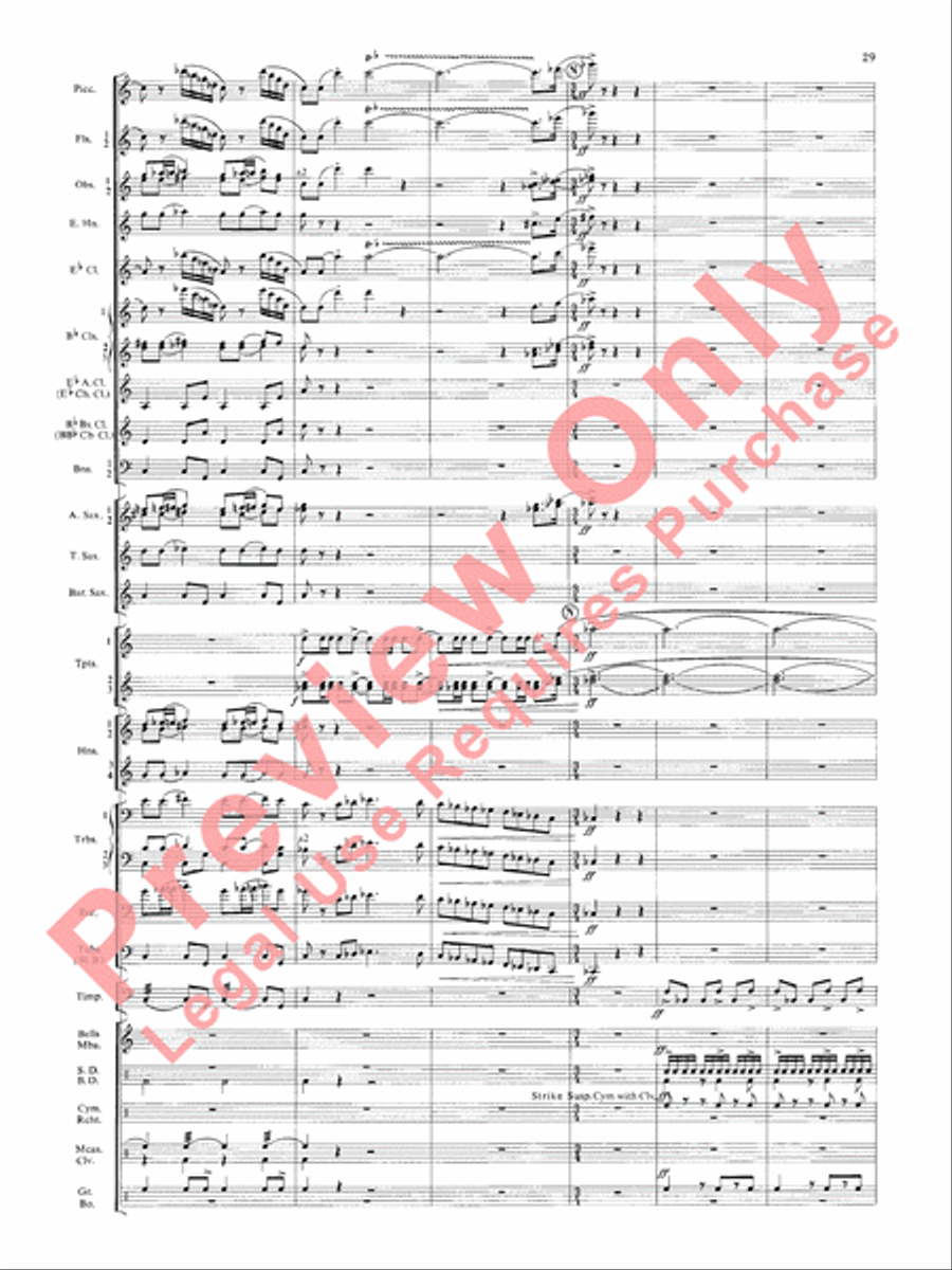 Symphonic Dance No. 3 (Fiesta) Concert Band scores gallery preview page 32