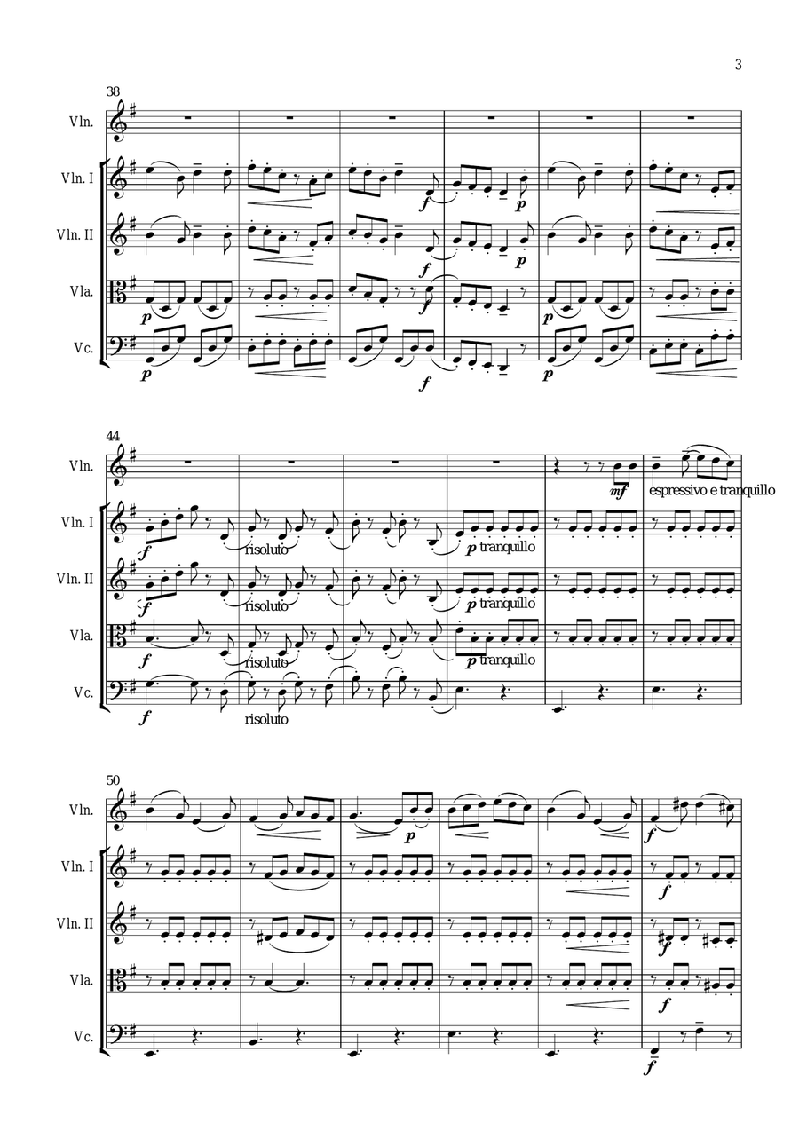Seitz 3rd movement from Pupil (Student) Concerto No.3 in G major for Violin and Piano arranged for String Orchestra scores gallery preview page 3