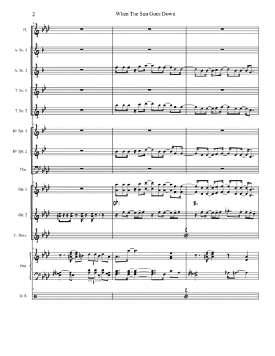 When The Sun Goes Down Jazz Ensemble scores gallery preview page 3