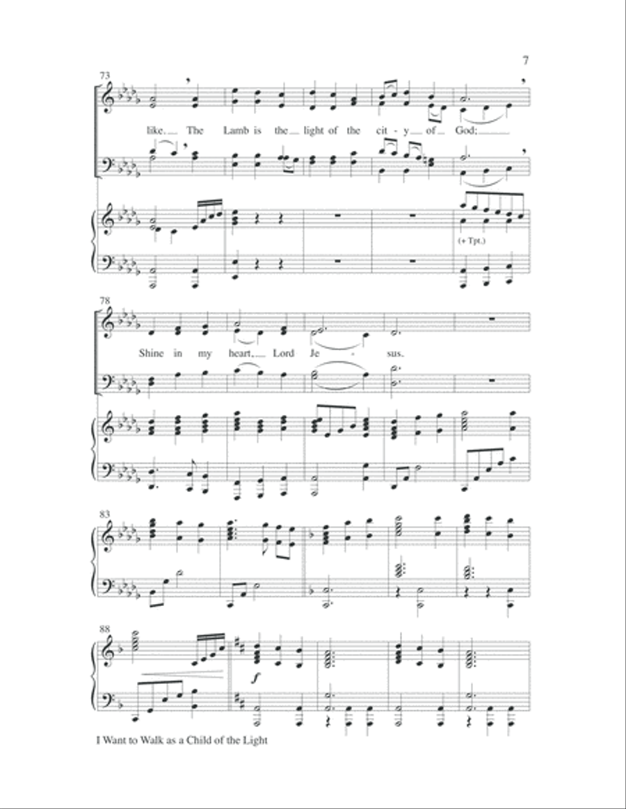 I Want to Walk as a Child of the Light Choir scores gallery preview page 7