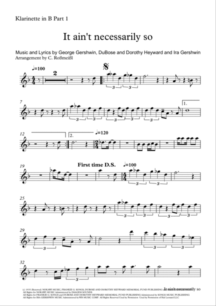 It Ain't Necessarily So It Ain't Necessarily So Woodwind Quintet scores gallery preview page 5