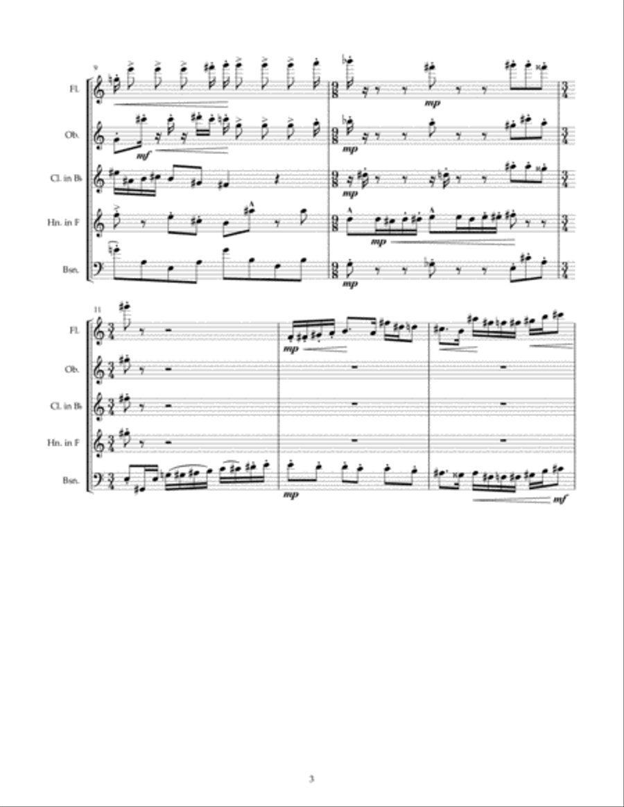 Introduction for Woodwind Quintet Woodwind Quintet scores gallery preview page 3