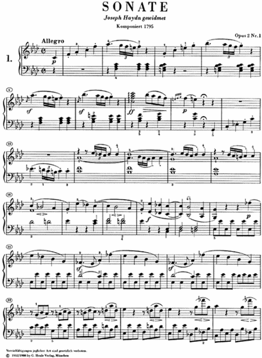 Piano Sonata No. 1 in F Minor, Op. 2