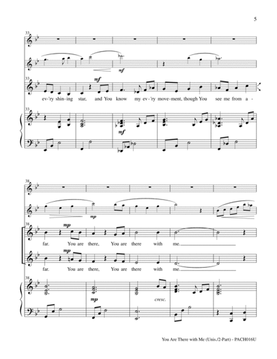 You Are There with Me - unison/2-part treble choir, piano, opt. flute, opt. handbells image number null