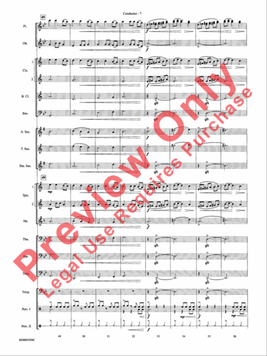 African Bell Carol (for Percussion and Winds) Concert Band scores gallery preview page 10