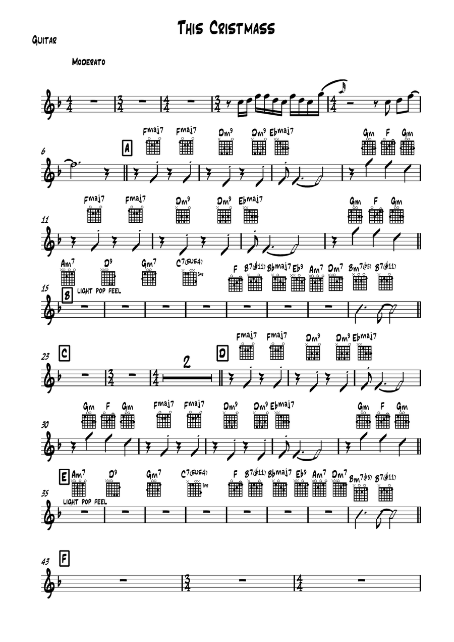 This Christmas - Score Only Jazz Ensemble scores gallery preview page 1