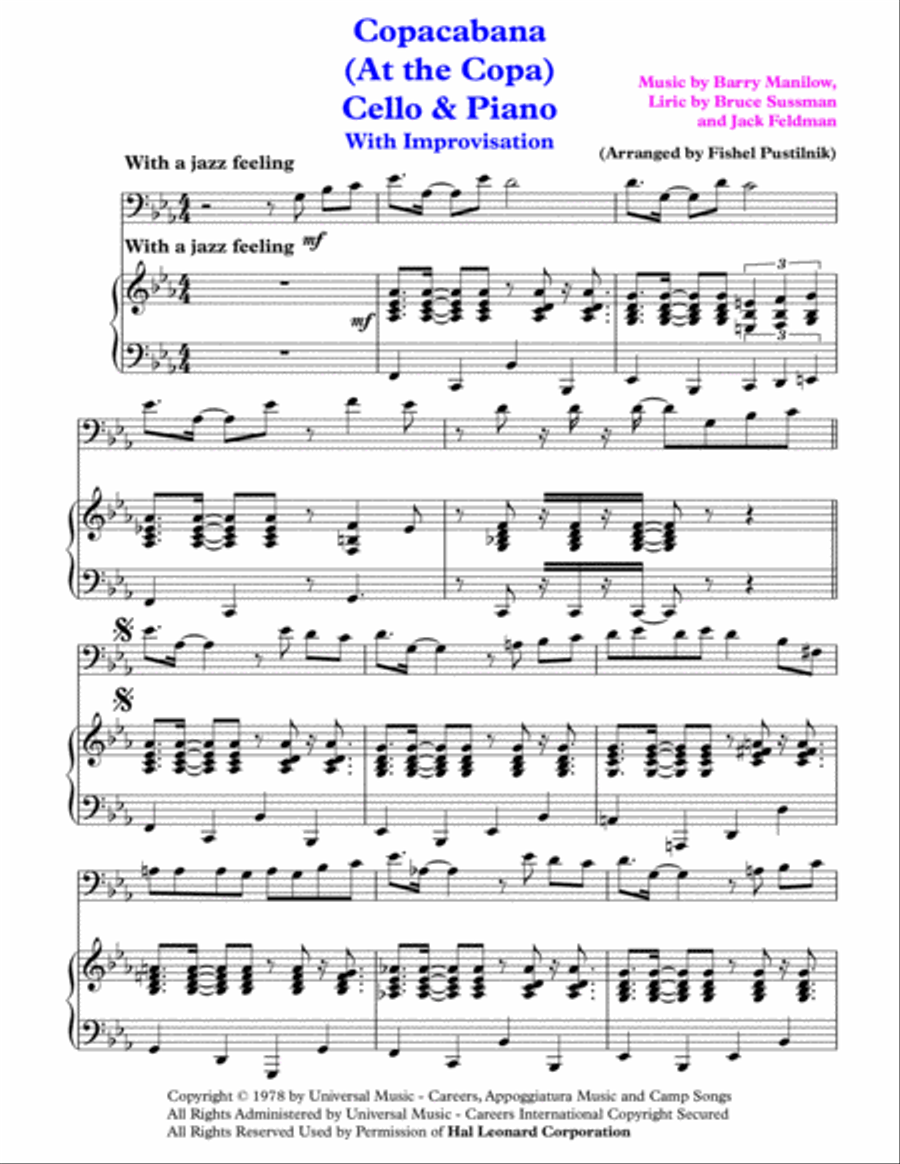 Copacabana (At The Copa) Piano scores gallery preview page 2