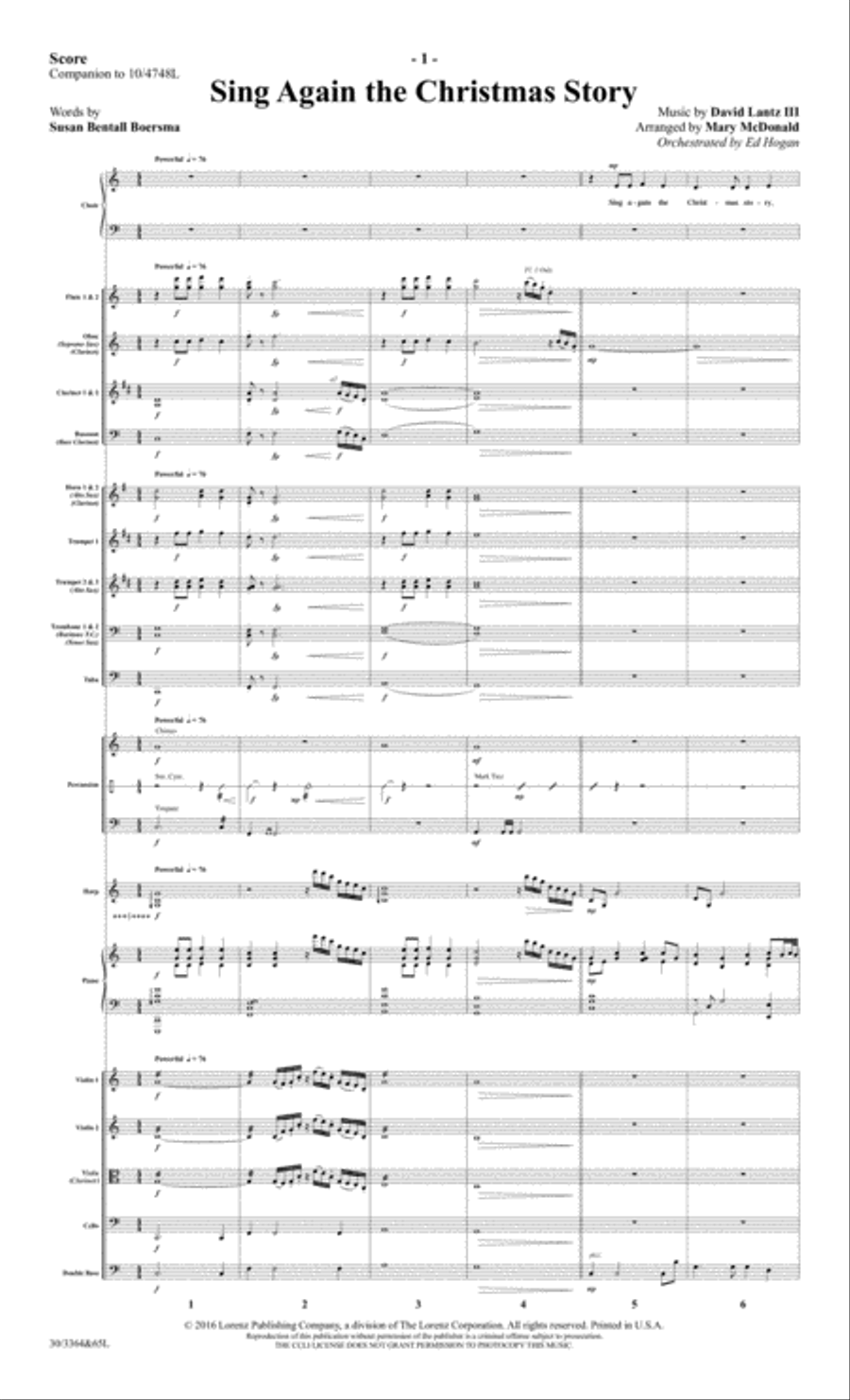 Sing Again the Christmas Story - Orchestral Score and Parts Choir scores gallery preview page 4