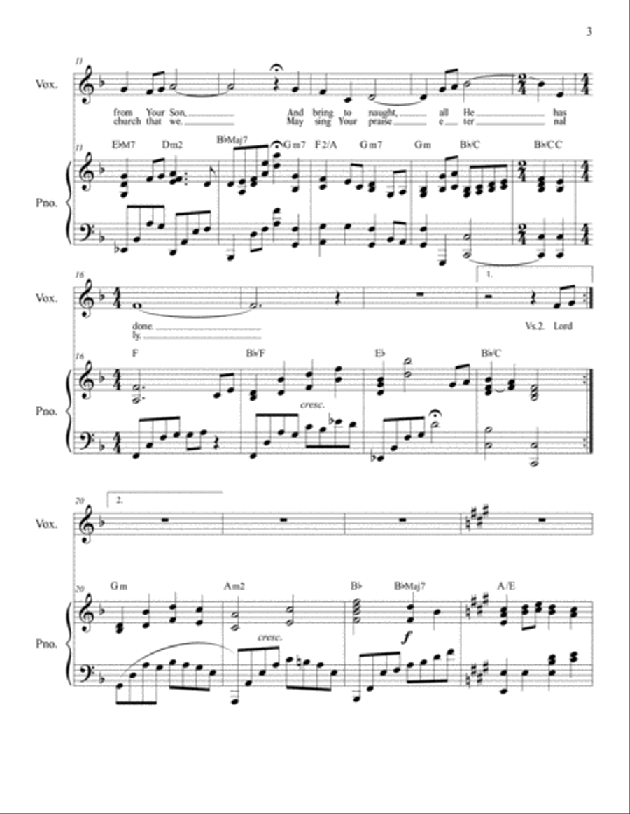 Lord, Keep Us Steadfast in Your Word Unison Choir scores gallery preview page 3