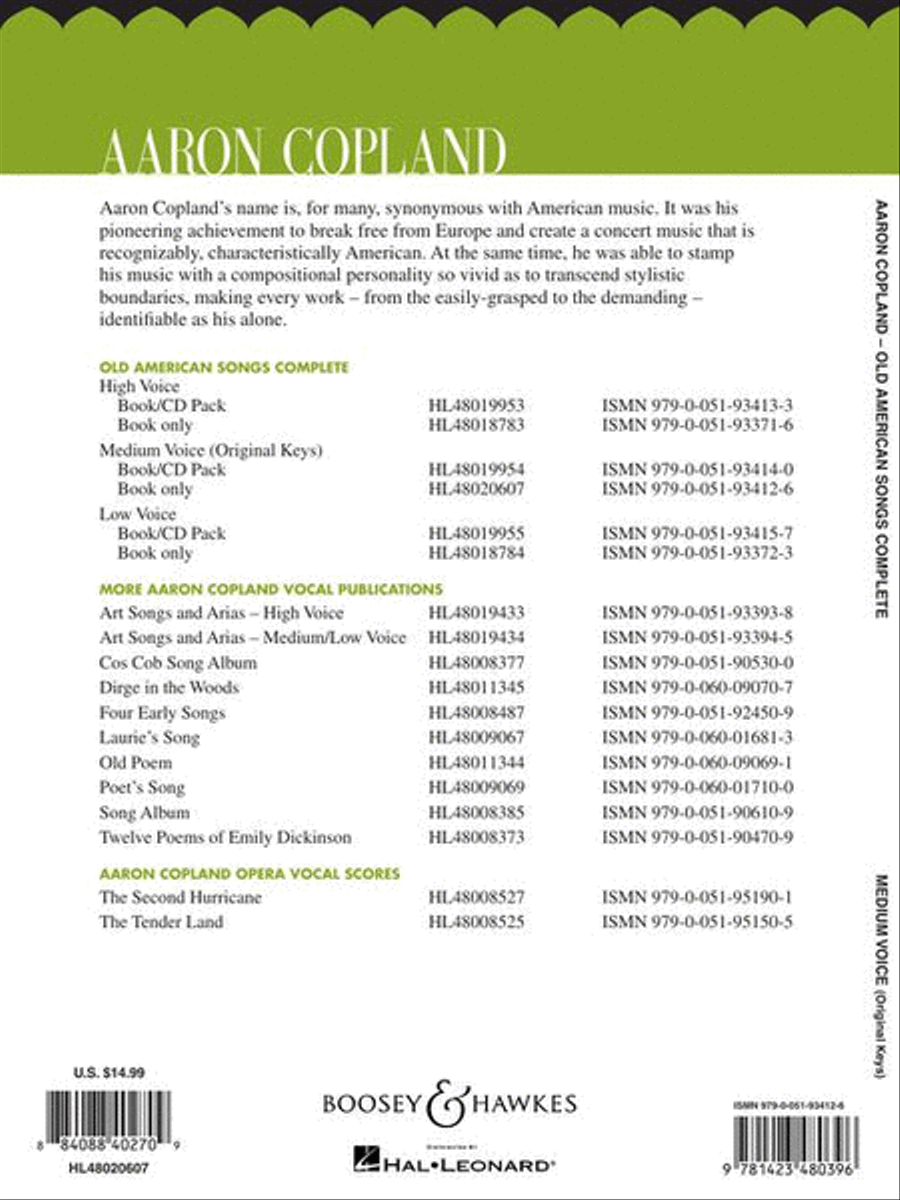 Old American Songs Complete Medium Voice scores gallery preview page 7