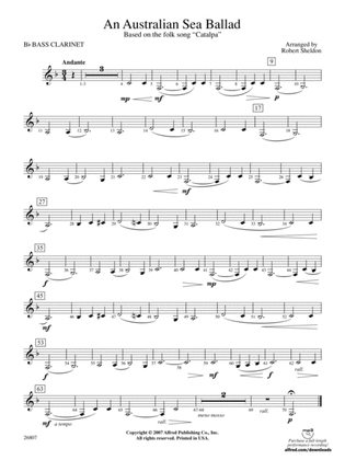 An Australian Sea Ballad: B-flat Bass Clarinet