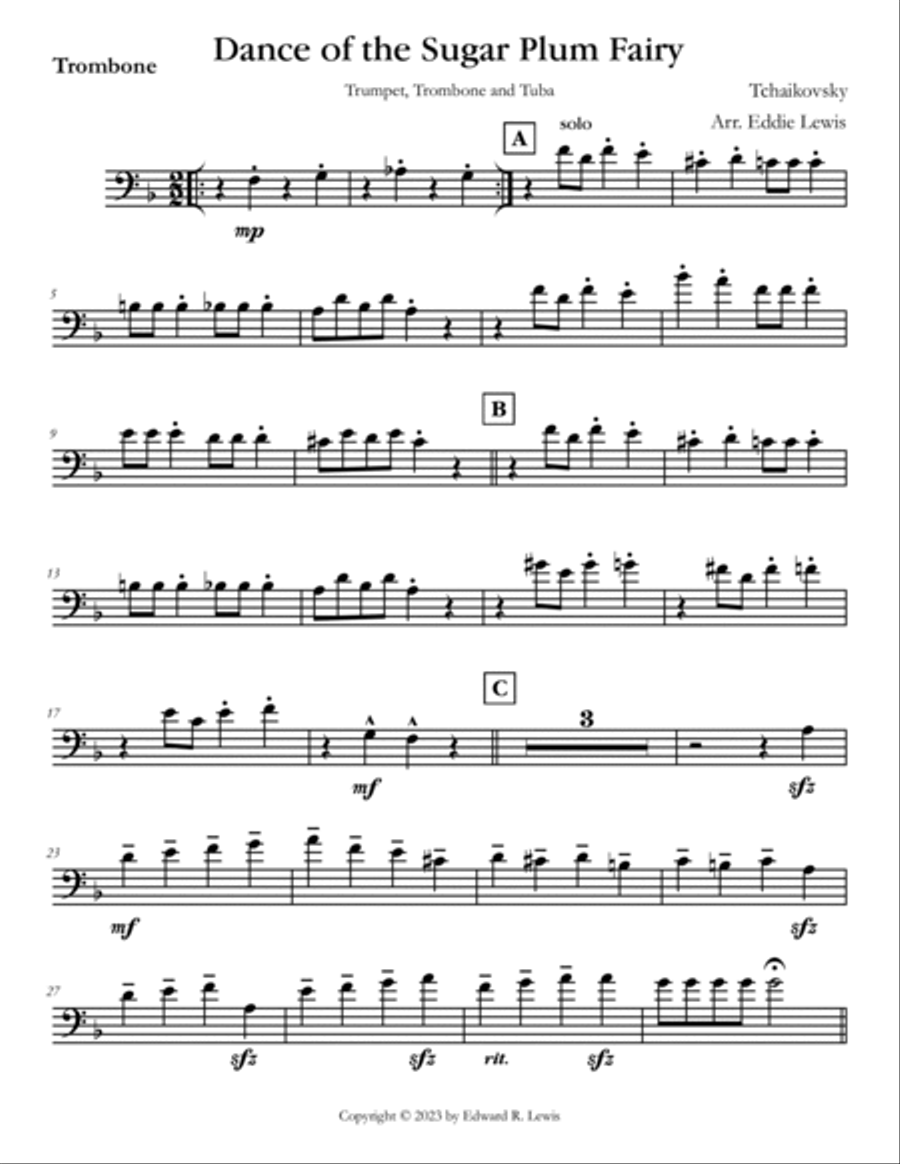 Dance of the Sugar Plum Fairy Chamber Music scores gallery preview page 4