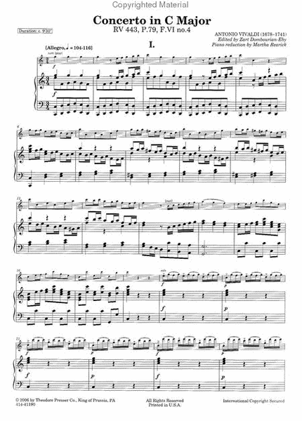 Three Concertos for Piccolo