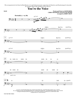 You're the Voice (arr. Kirby Shaw) - Bass