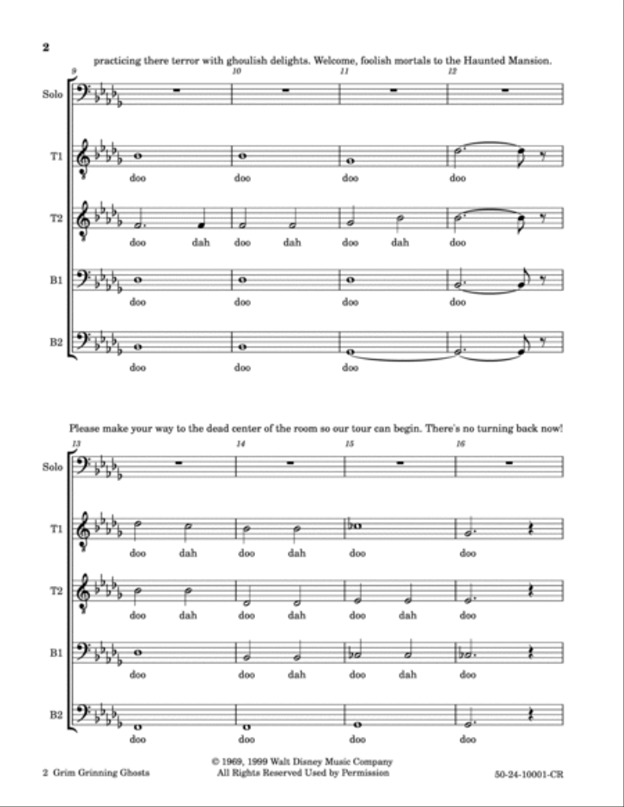 Grim Grinning Ghosts Grim Grinning Ghosts TTBB scores gallery preview page 2