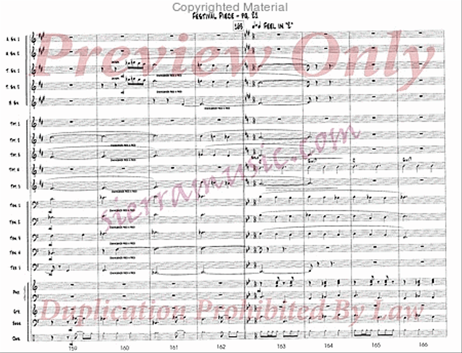 Festival Piece Big Band scores gallery preview page 22