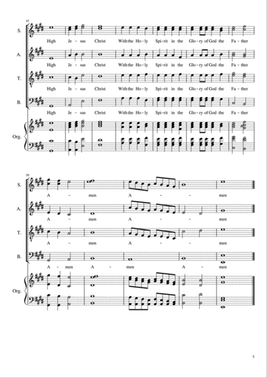 Communion Setting in E Communion Setting in E 4-Part scores gallery preview page 5