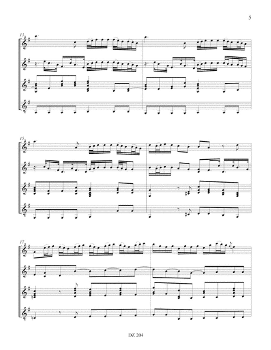 Adagio Adagio Guitar Ensemble scores gallery preview page 5