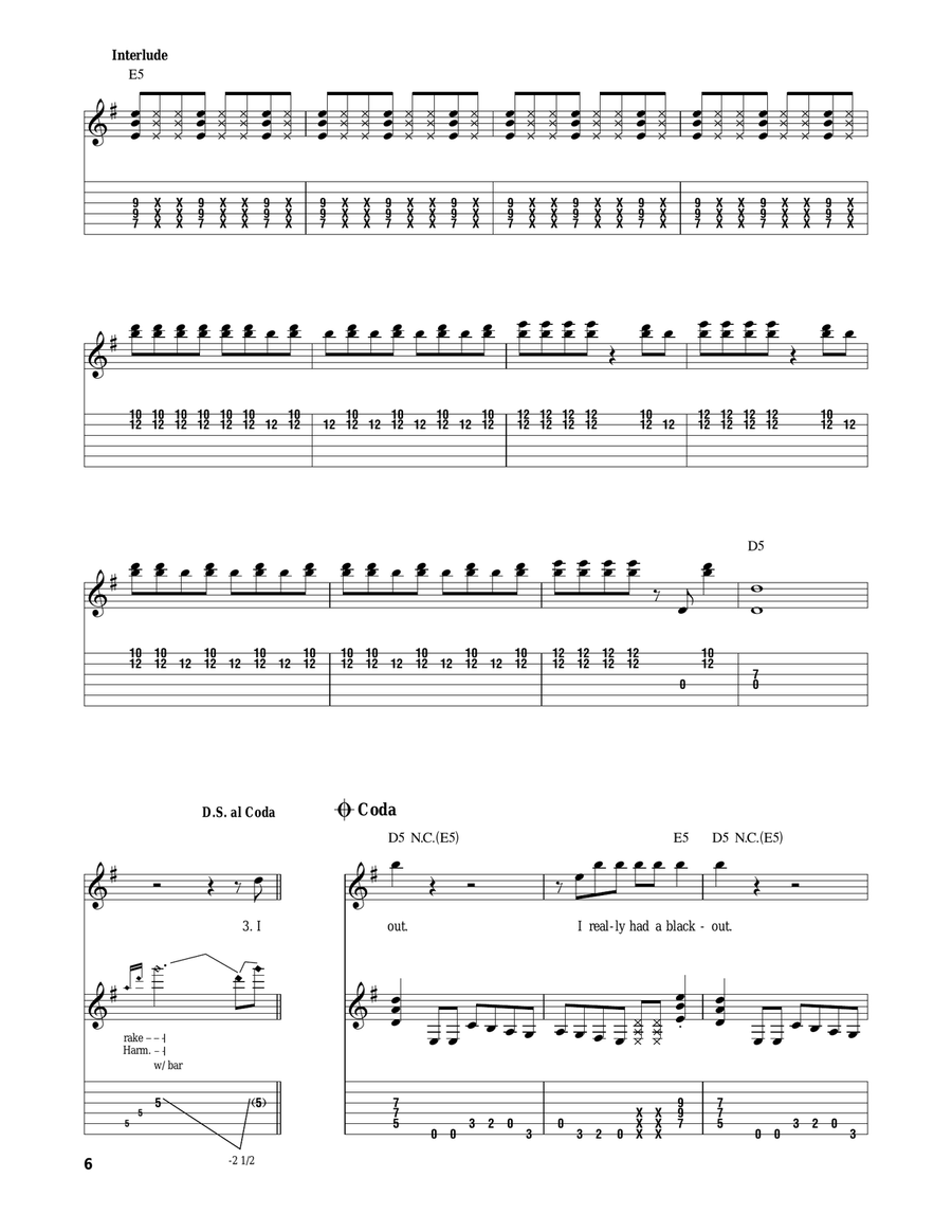 Blackout Acoustic Guitar scores gallery preview page 6