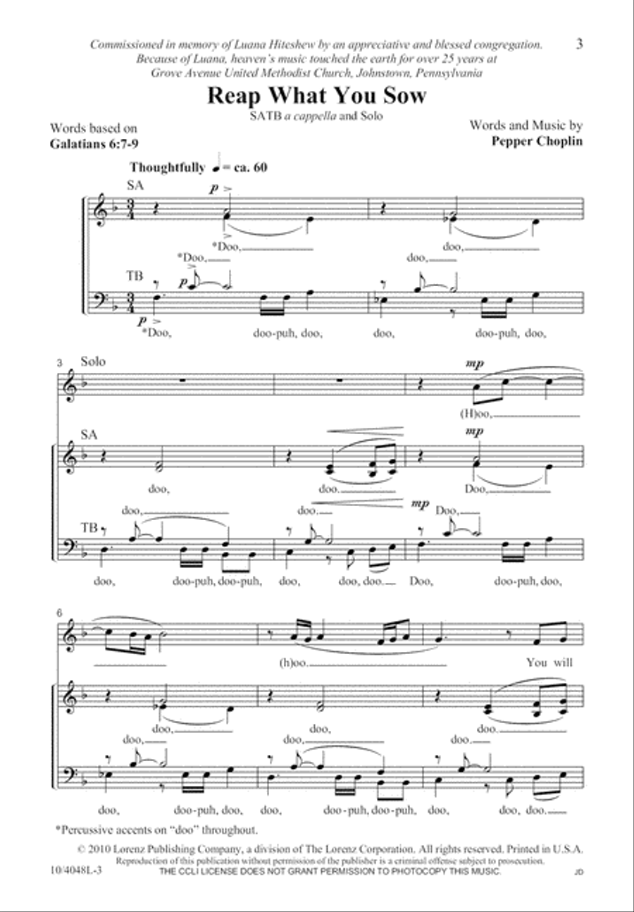 Reap What You Sow 4-Part scores gallery preview page 4
