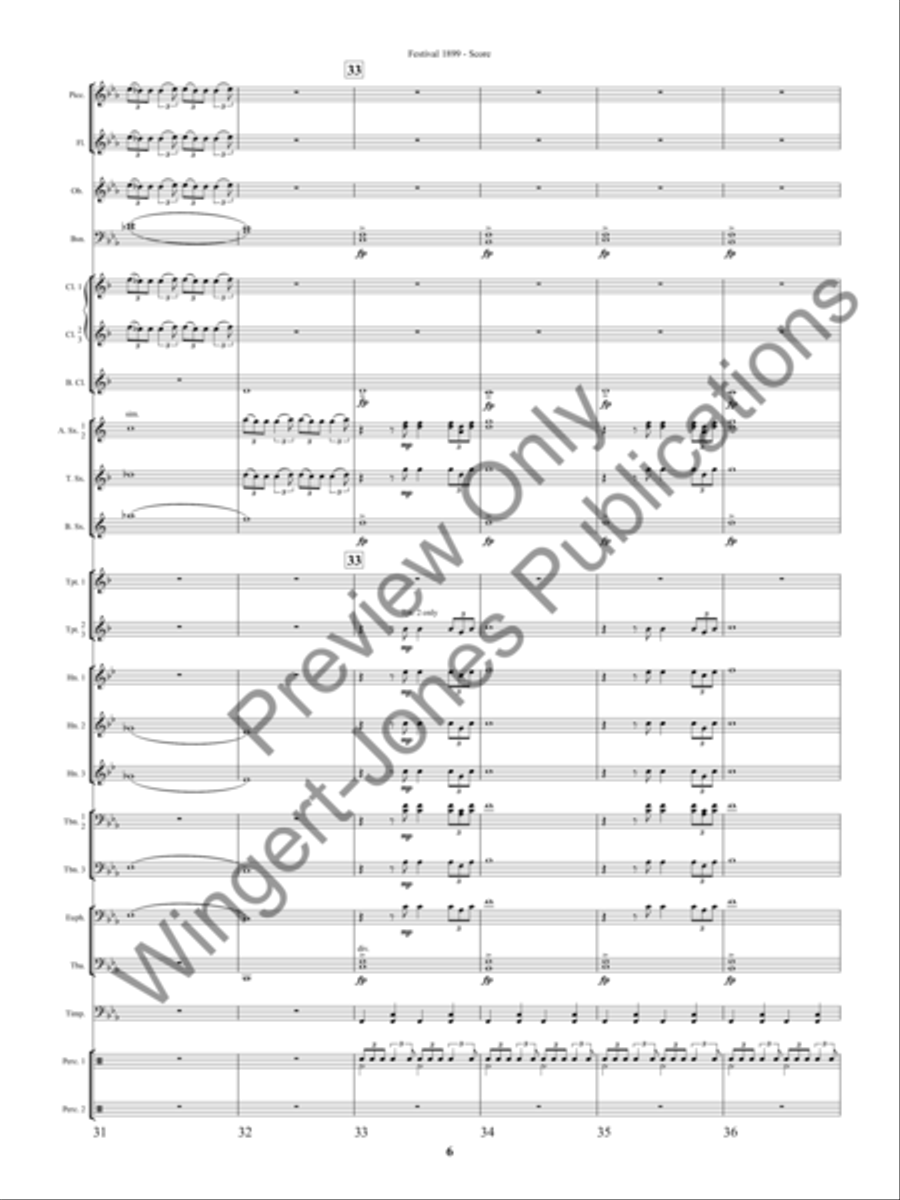 Festival 1899 (Score) Concert Band scores gallery preview page 9