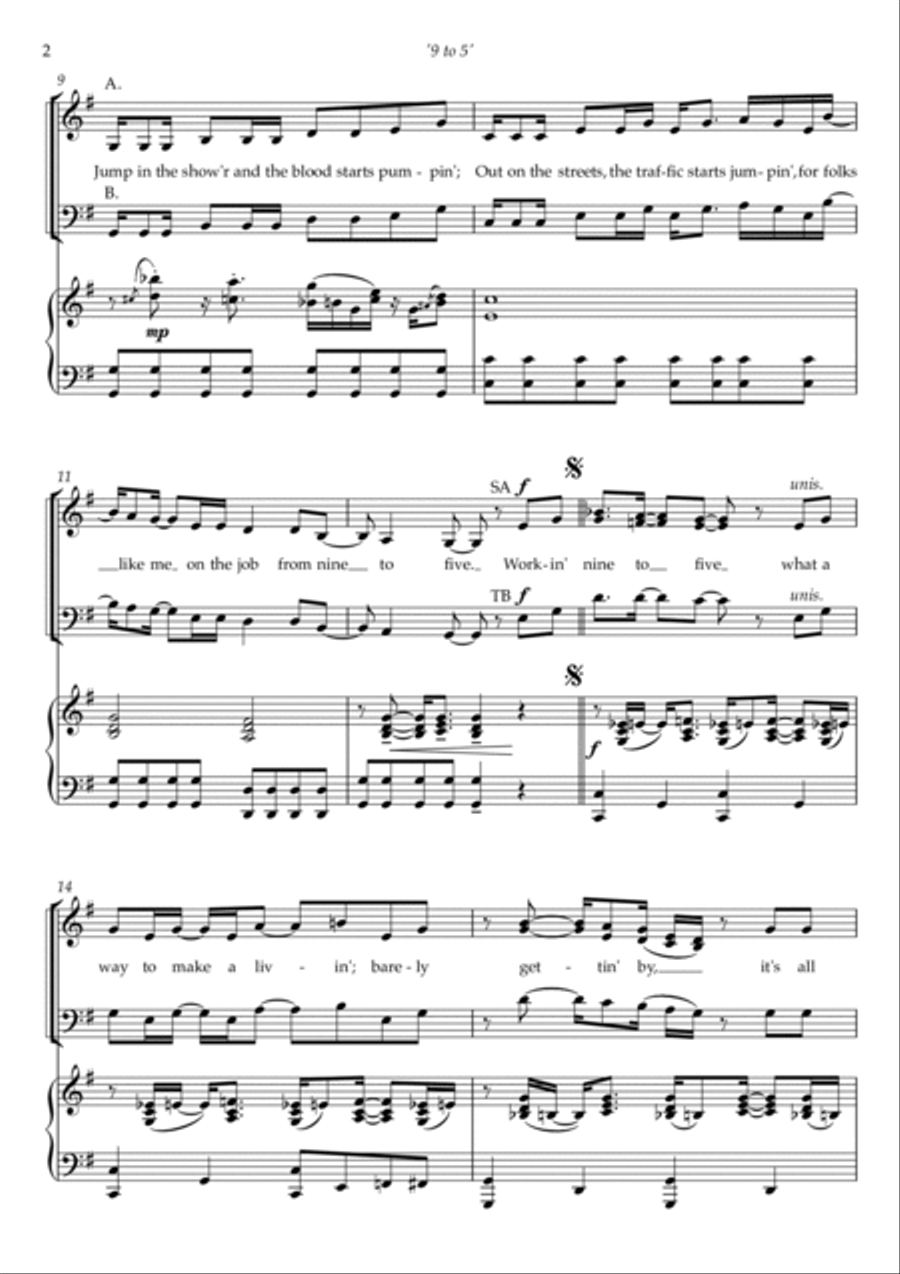 Nine To Five 3-Part scores gallery preview page 4