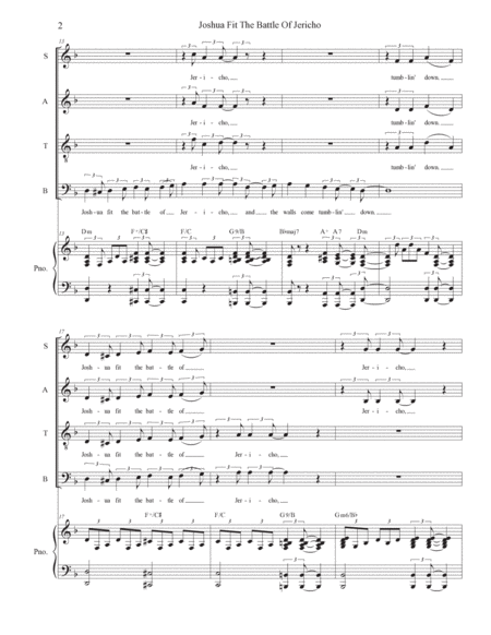 Joshua Fit The Battle of Jericho (SATB) image number null