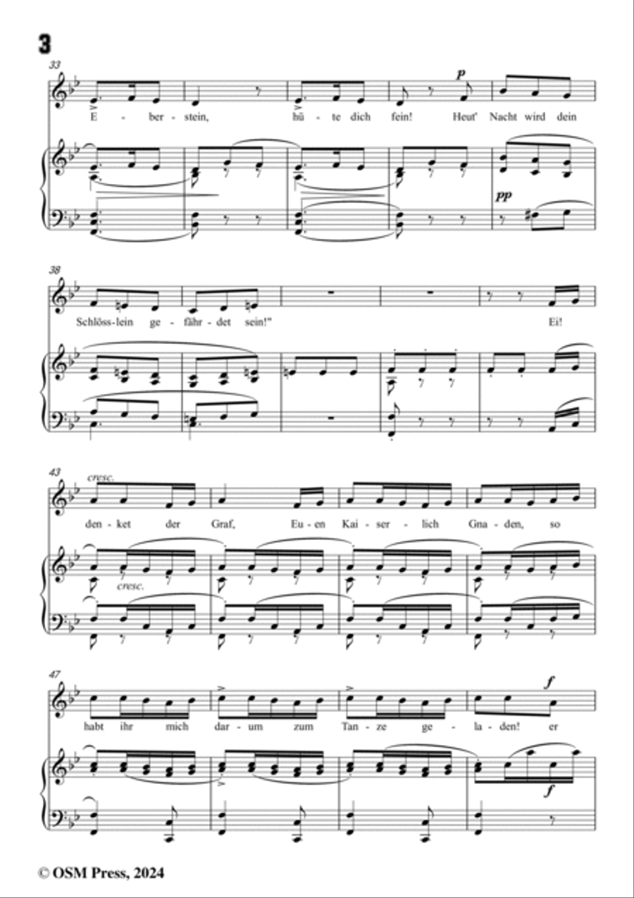 C. Loewe-Graf Eberstein(Zu Speier im Saale da hebt sich ein Klingen),in B flat Major Voice scores gallery preview page 4