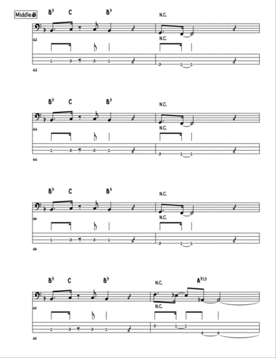 Double Identity Bass Guitar scores gallery preview page 6