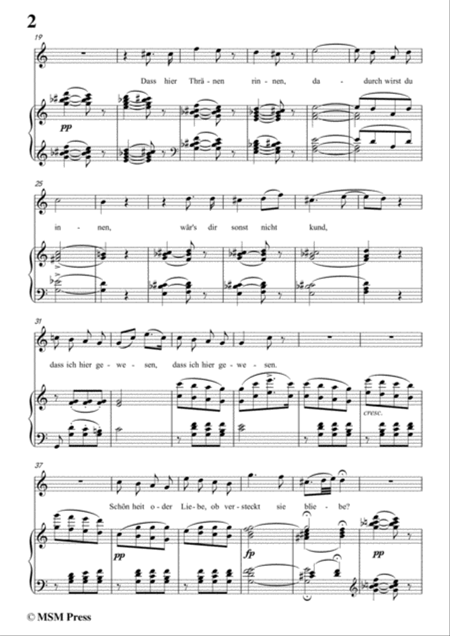 Schubert-Dass sei hier gewesen,in C Major,Op.59,No.2,for Voice and Piano Voice Solo scores gallery preview page 4