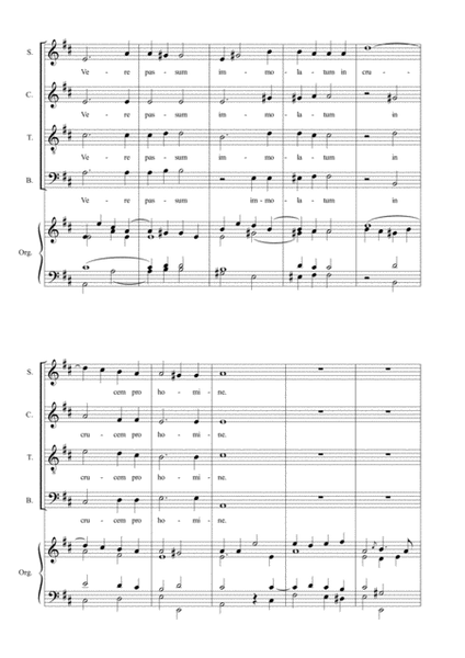 AVE VERUM - W. A. Mozart - For SATB Choir and Organ image number null