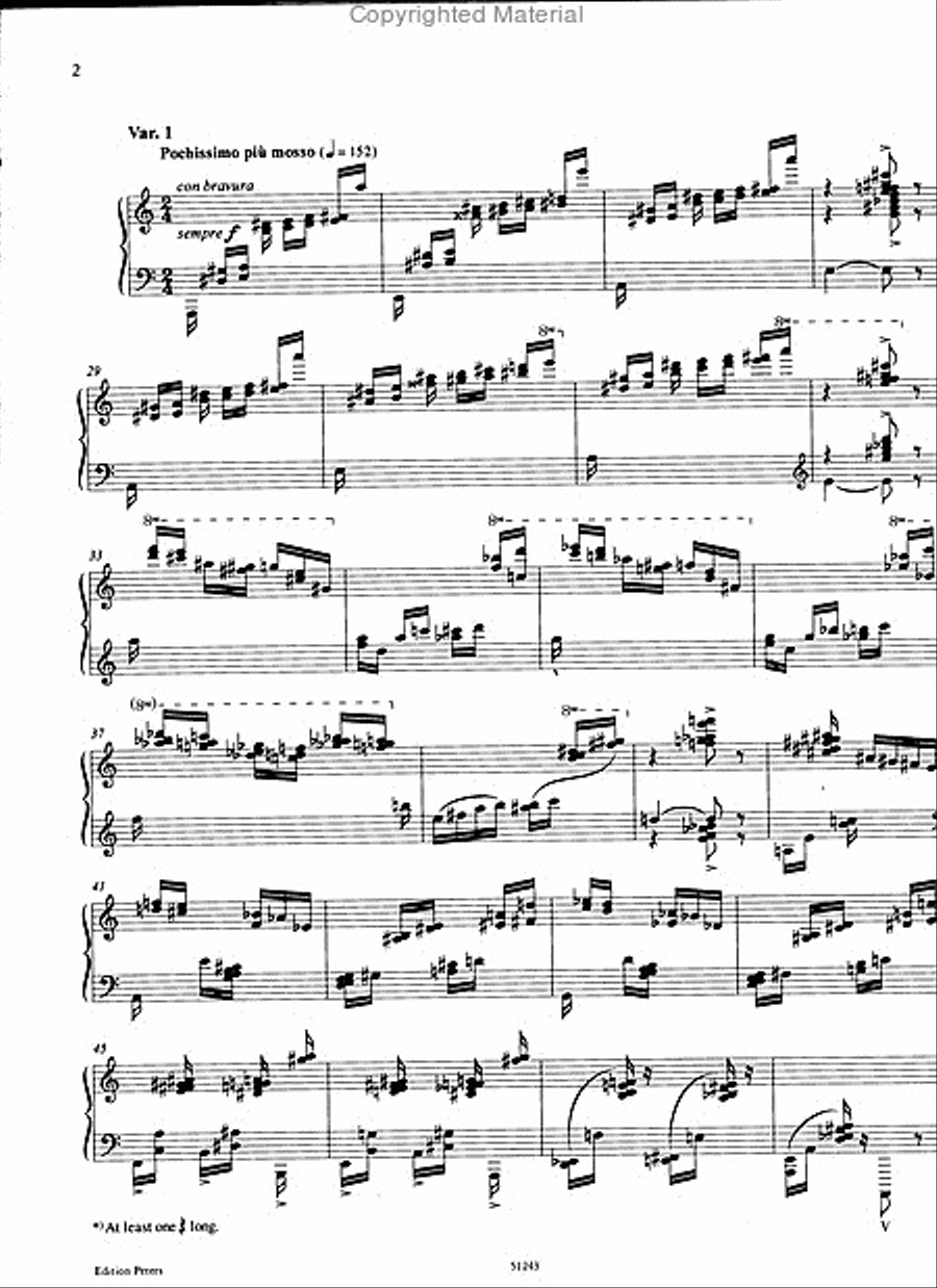 Variations on a Theme of Paganini for Piano Piano Solo scores gallery preview page 5