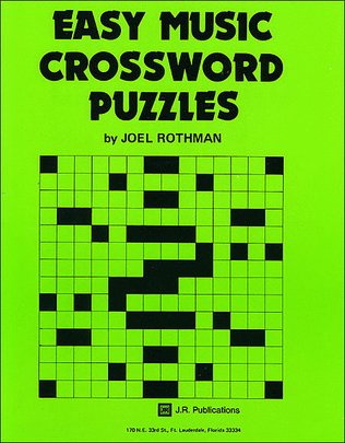 Book cover for Easy Music Crossword Puzzles Book 1