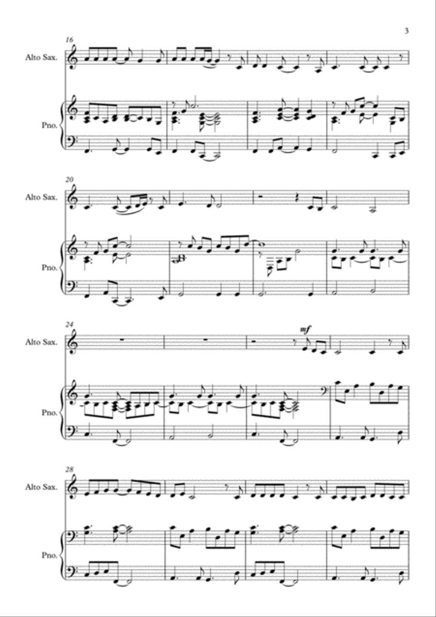 True Colors Alto Saxophone scores gallery preview page 3