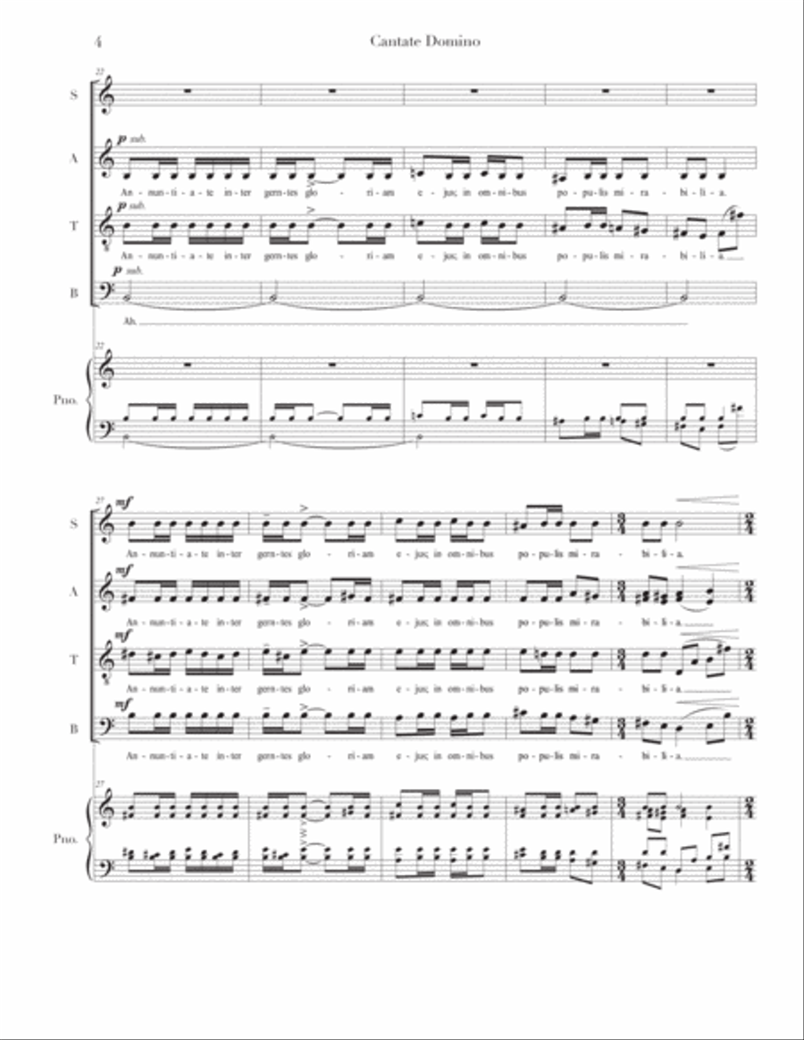 Cantate Domino ( s a t b )