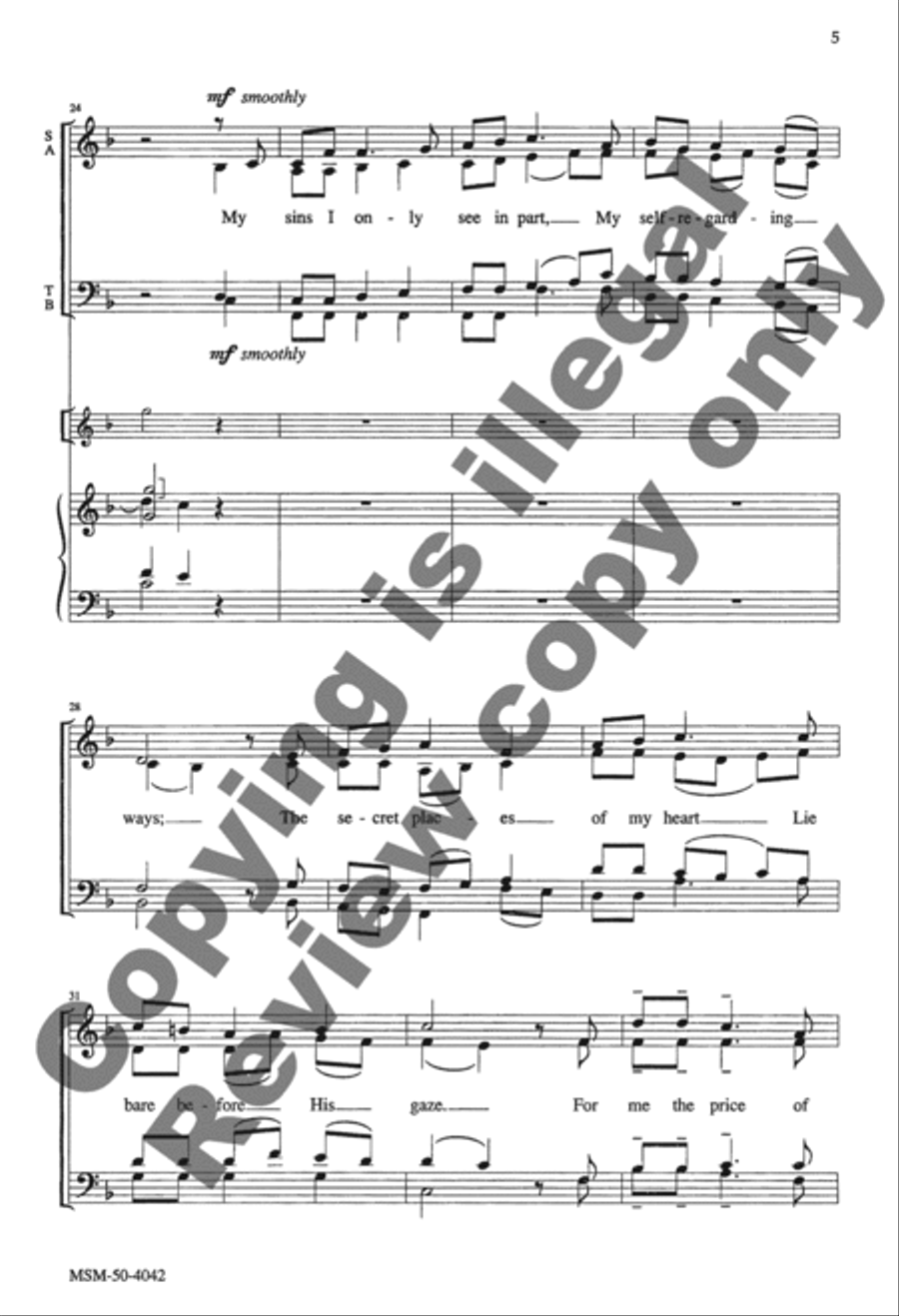The Love of Christ, Who Died for Me 4-Part scores gallery preview page 5
