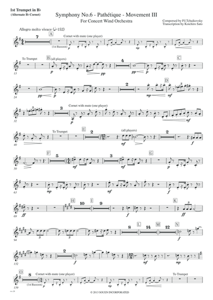 Symphony No.6 Pathetique Movement III [Parts] 1st,2nd Trumpet
