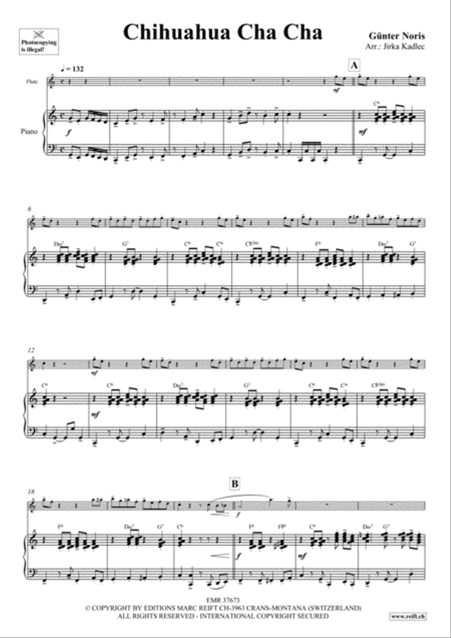 Chihuahua Cha Cha Flute Solo scores gallery preview page 3