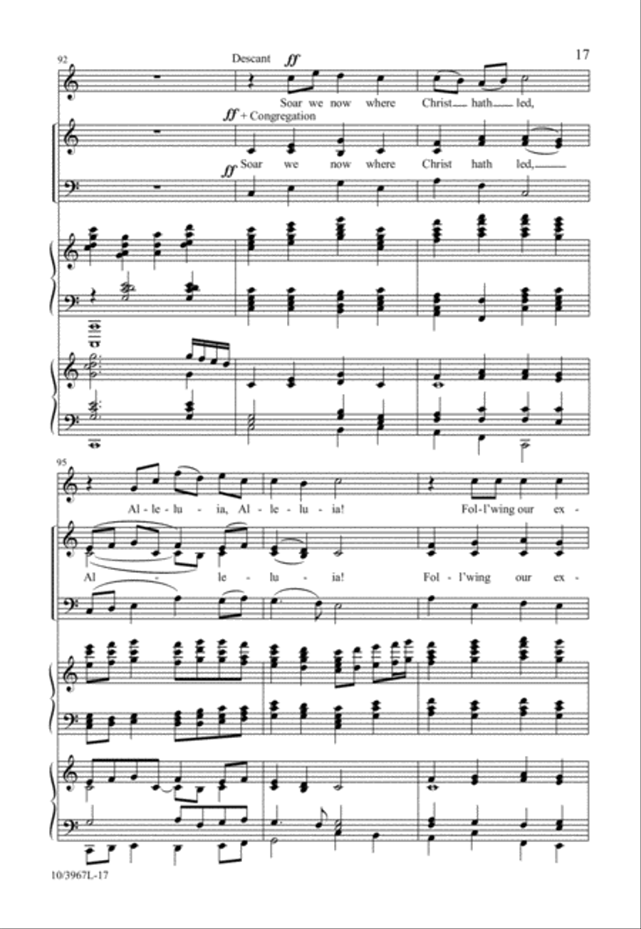 Raise Your Joys and Triumphs High 3-Part scores gallery preview page 18