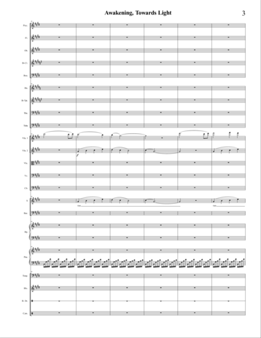 Awakening, Towards Light 4-Part scores gallery preview page 3