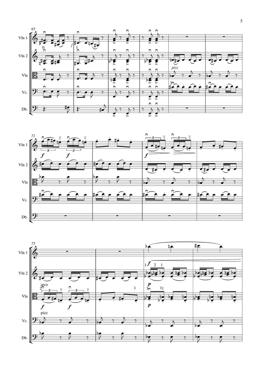 Psycho (theme) String Orchestra scores gallery preview page 5