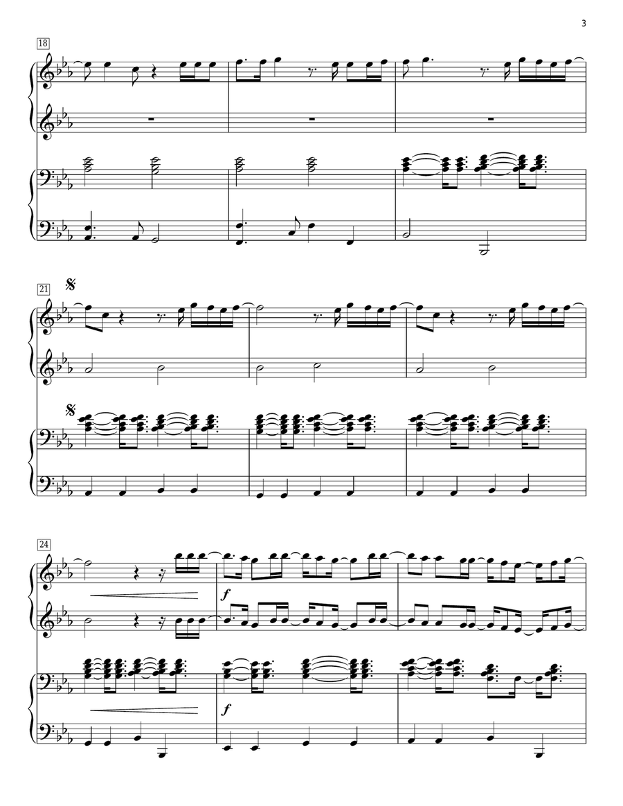 When We Were Young Piano Duet scores gallery preview page 3