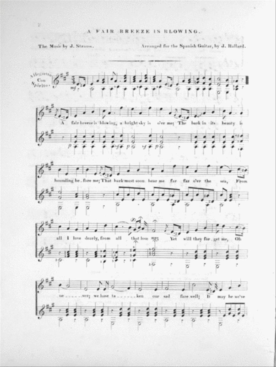 A Fair Breeze is Blowing. Adapted to the Rosa Waltz Voice scores gallery preview page 2