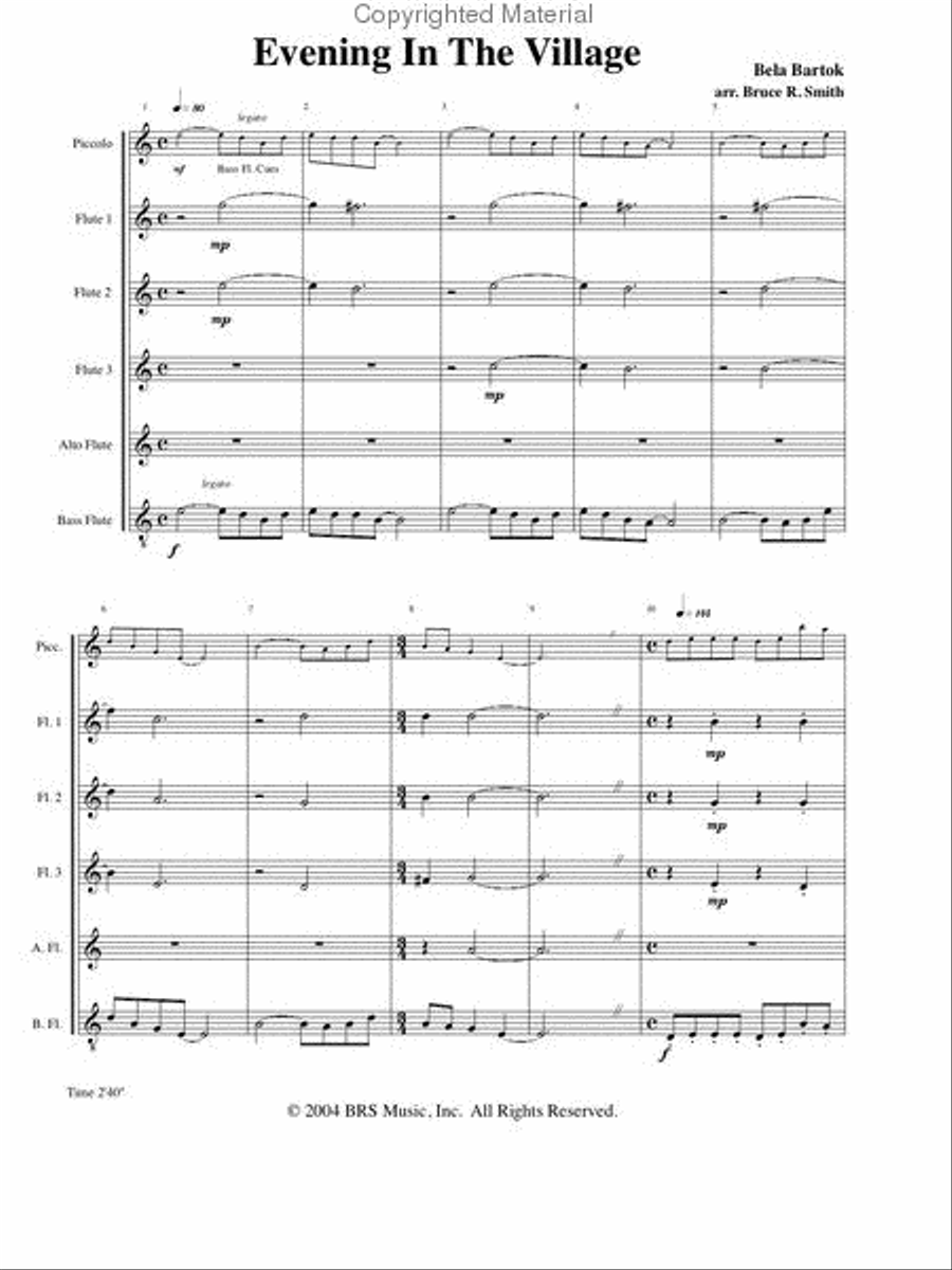 Evening in the Village Evening in the Village Flute Choir scores gallery preview page 3