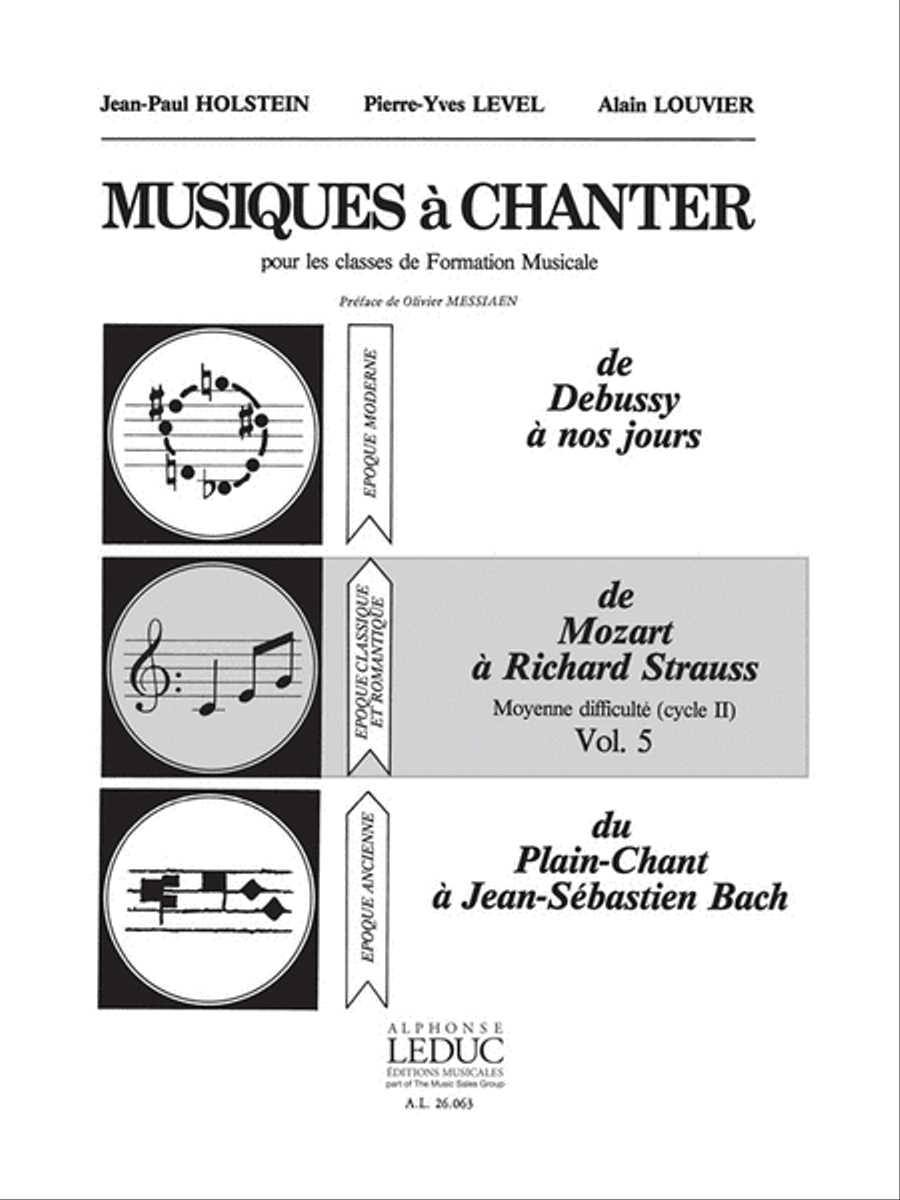 Musiques A Chanter Cycle 2 Niveau Moyen/volume 5 (mozart A Strauss)